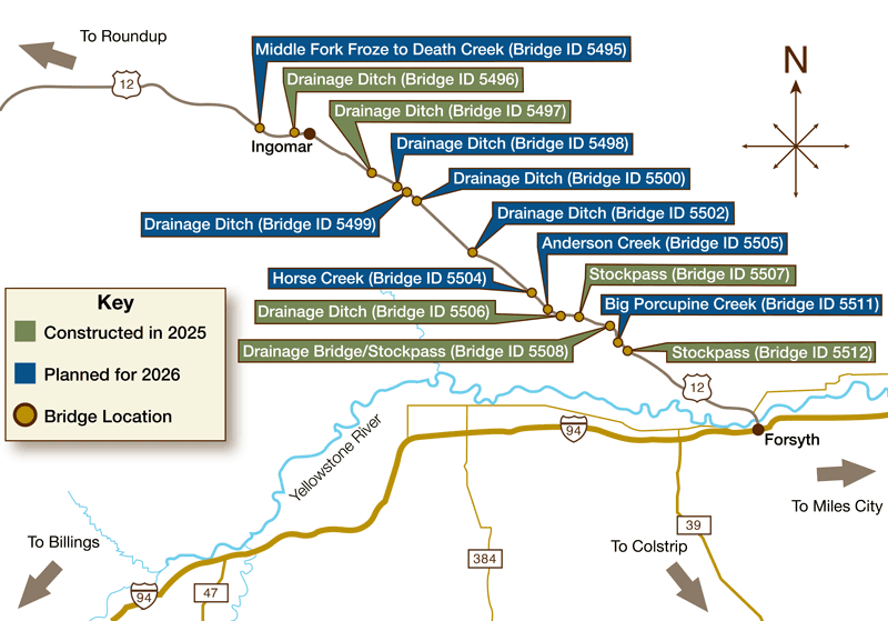 Timber Bridges – Forsyth Area map