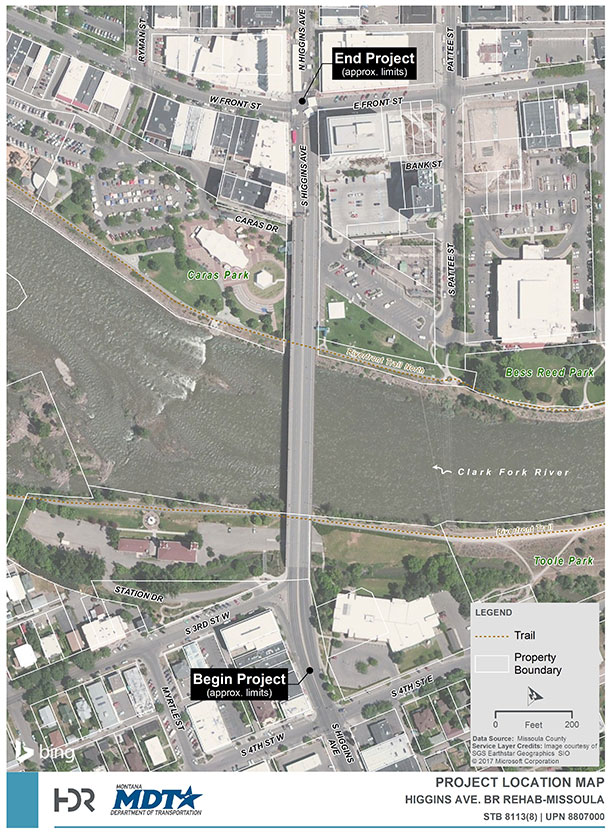Higgins Avenue Project Location Map image