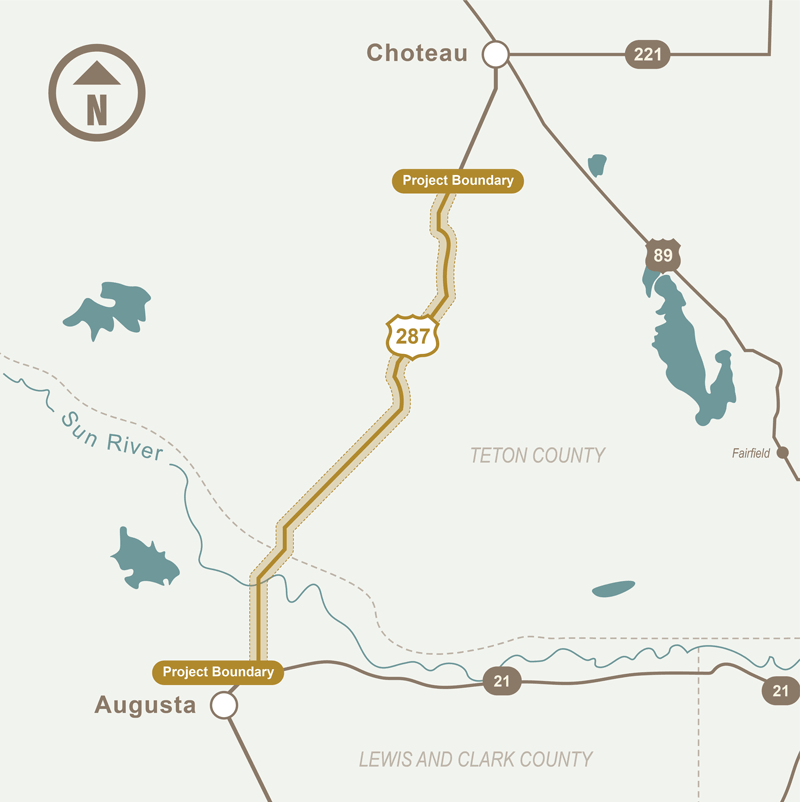 HWY 287 Project map