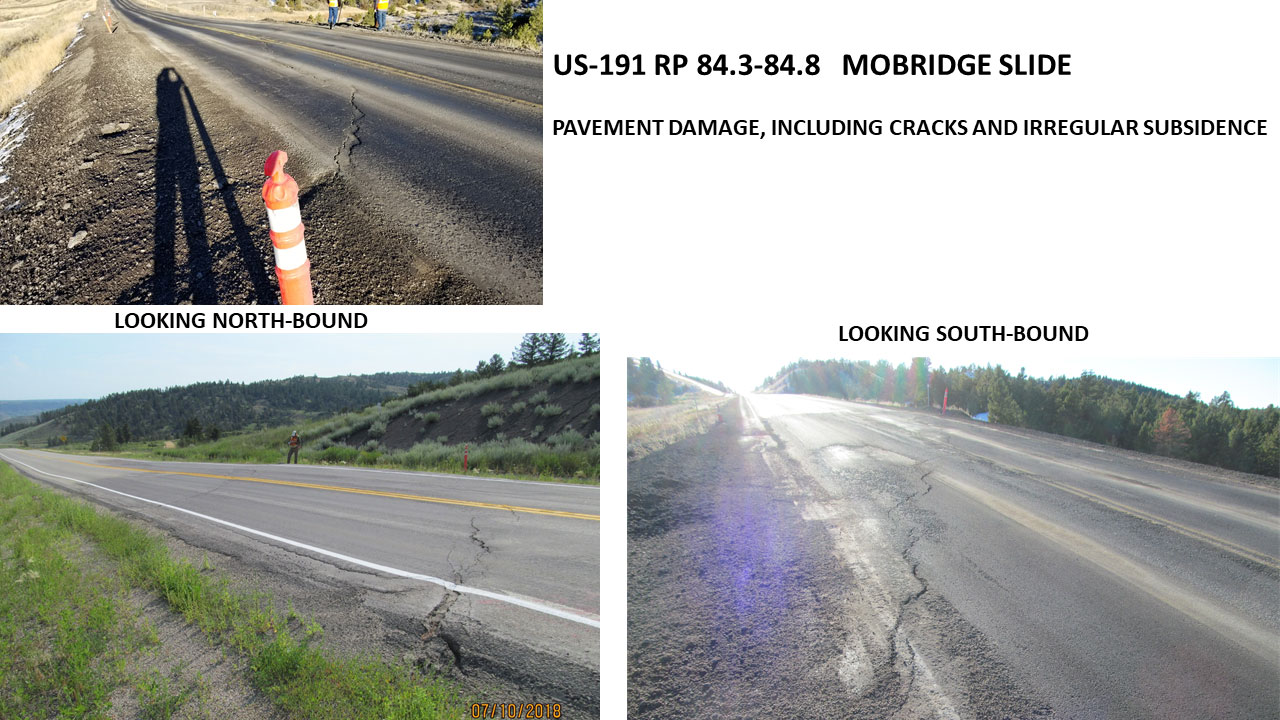 Mobridge Geotechnical Study Mobridge Slide Pavement Damage image
