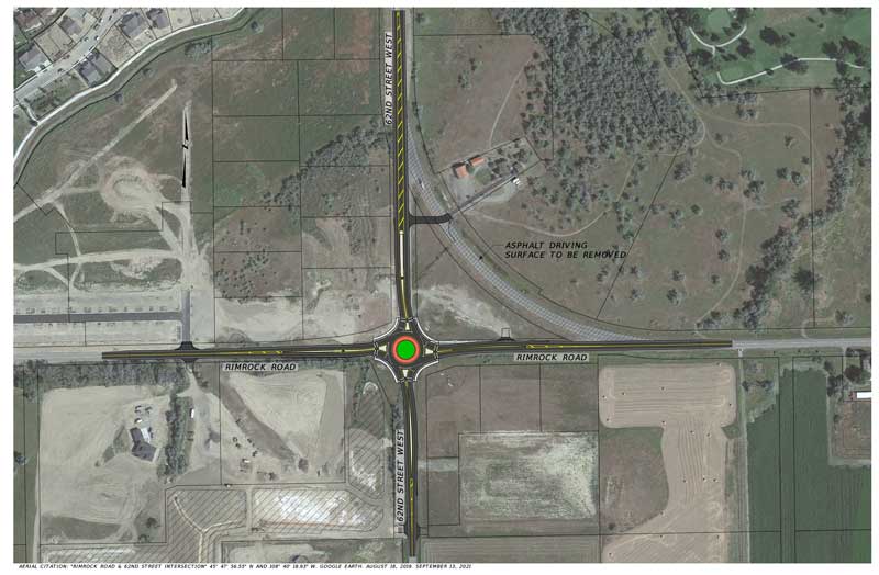 aerial project photo of Rimrock Intersection