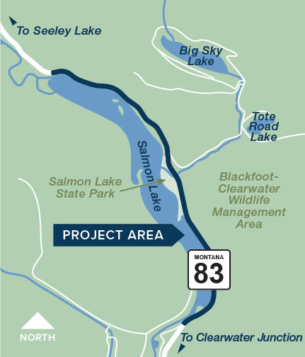 Salmon Lake Highway Reconstruction Project Area Map