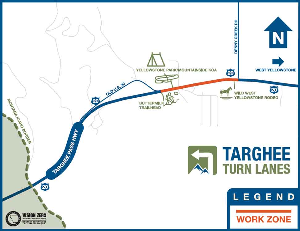 Targhee Turn Lanes project map