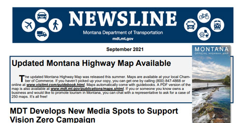 screenshot of a Newsline newsletter