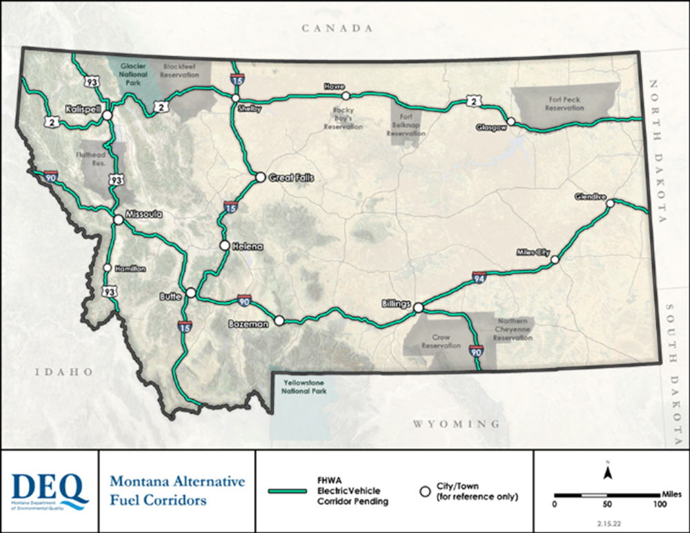Alternative Fuel Corridors in Montana