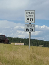 speed limit sign along roadway