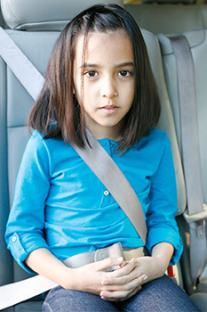 wrong seat for girl buckled in